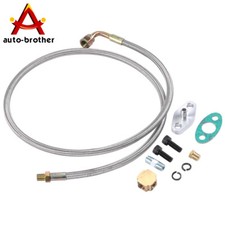 Kit de línea de alimentación de aceite turbo línea de retorno de aceite para T3 T4 T60 T61 1/8 PNT 90 grados 41"