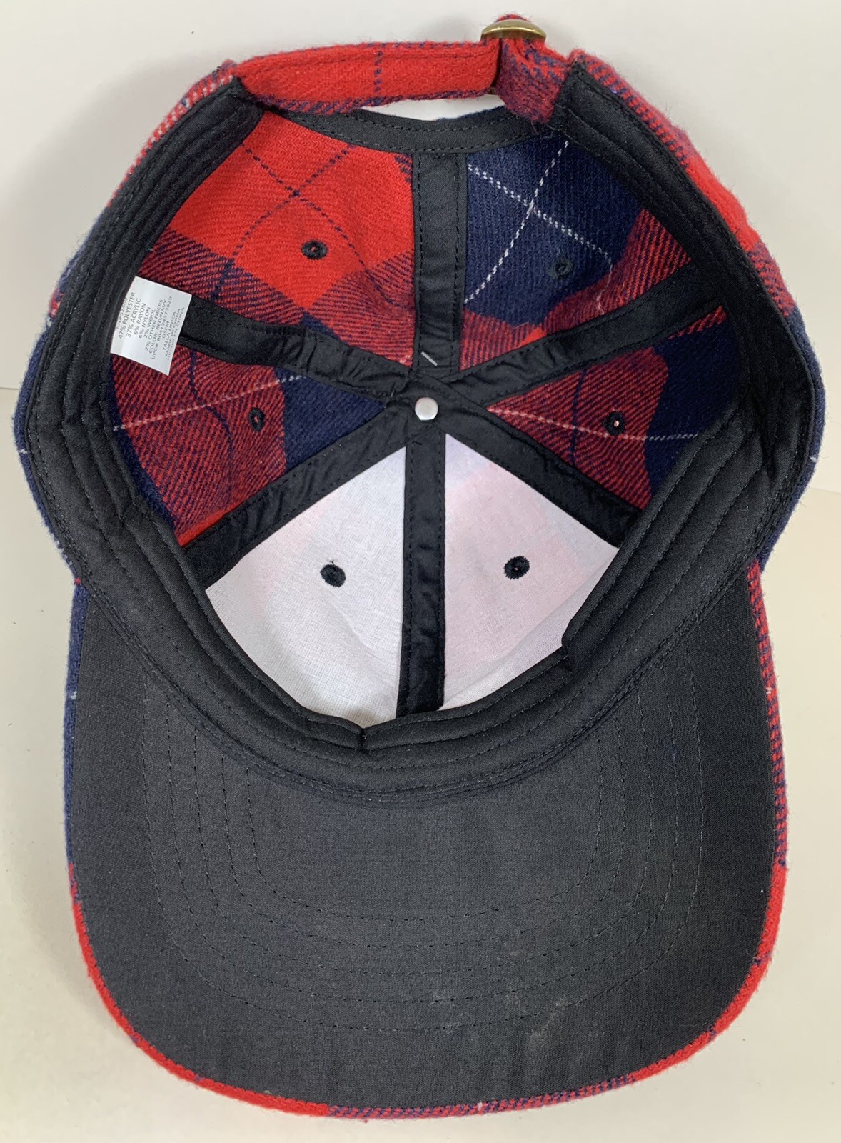 Checkered Blank Hat Gingham Checked Pattern Red C… - image 7