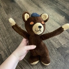Dakin And Co Bear Wearing Hat Brown Color 1977 Plush Vintage