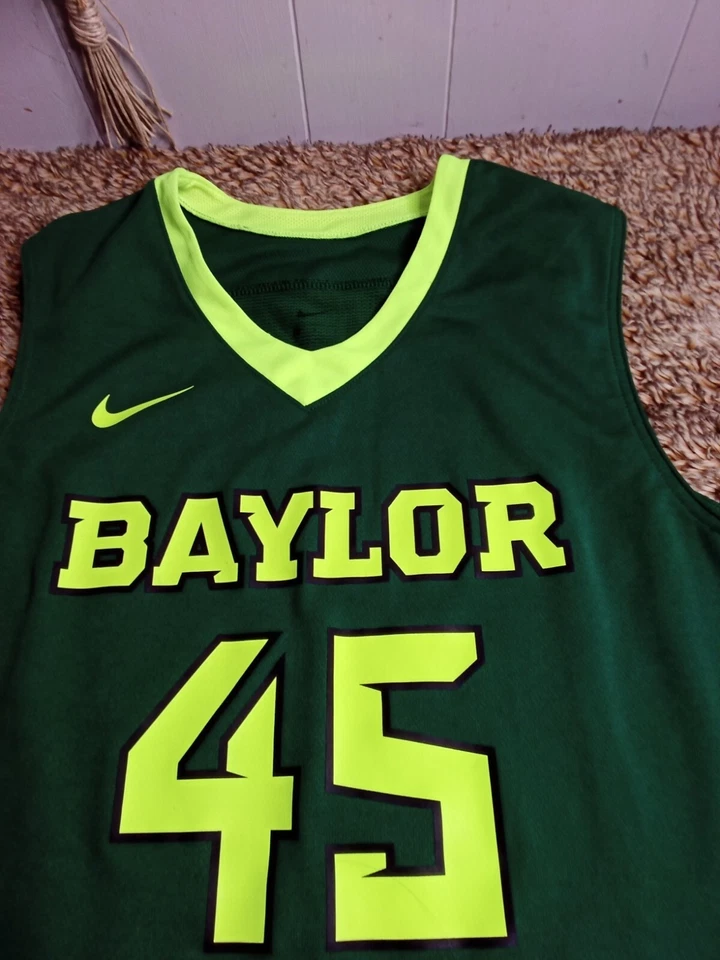 Nike Team NCAA Basketball Men's Jersey Baylor Bears Green/Neon Size L - Image 3 of 4