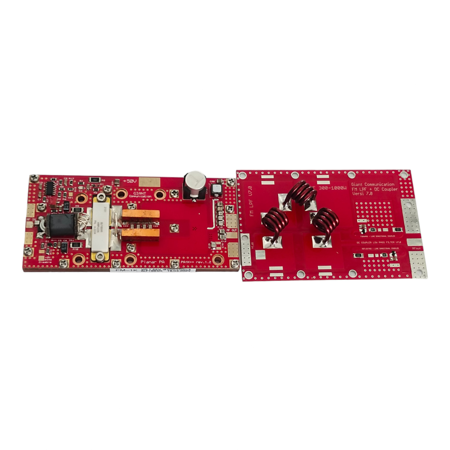 Módulo Amplificador Pallet FM Lineal 87.5-108 MHz Resistente 1000W + LPF + Acoplador de CC