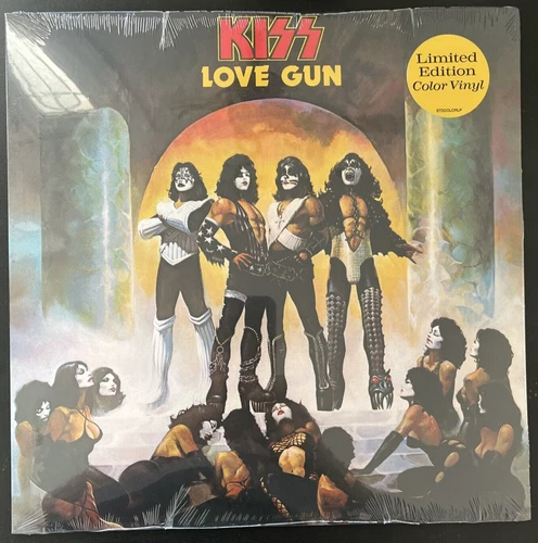 KISS LOVE GUN TANGERINE/AQUA SPLATTER VINYL LP LIMITED NEW SEALED MINT