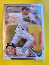 (10) 2023 Topps Chrome #132 Oswald Peraza RC Lot - New York Yankees
