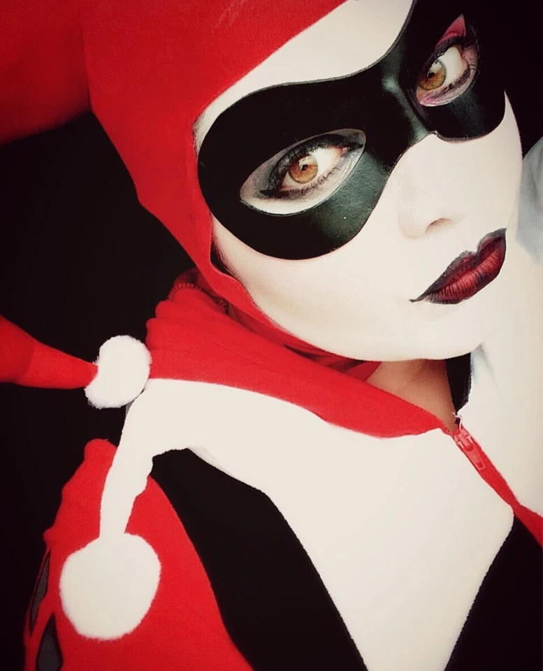 Harley Quinn Classic Leather Eye Mask - MOST Authentic - FREE Bonus! - Image 4 of 4