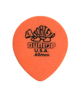 Dunlop Tortex Tear Drop Guitar Pick 0.60mm Thickness Orange Use Drop