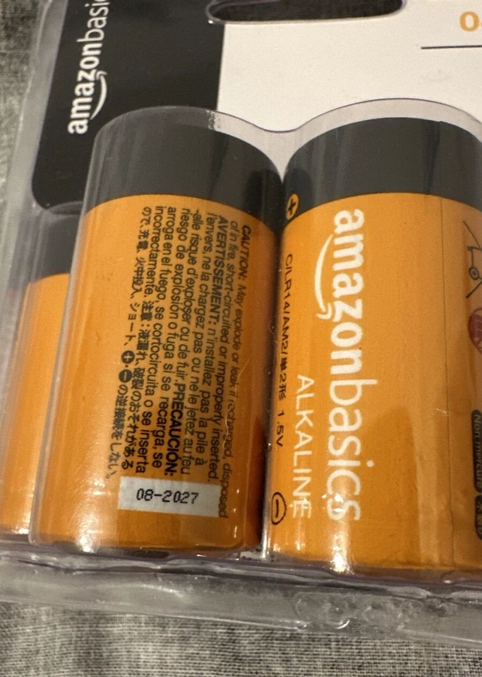 AmazonBasics C Cell All-Purpose Alkaline Batteries - 4 Pack 08/27 - Image 3 of 3
