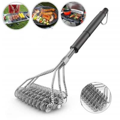 #ad BBQ Grill BrushStainless Steel Bristle Free Grill Brush Tool BBQ Cleaning 18quot; $9.98