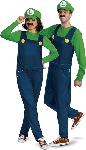 Costume Luigi Super Mario Bros™ classico rialzato per adulti - Xs/small 30-36 - Foto 5 di 6