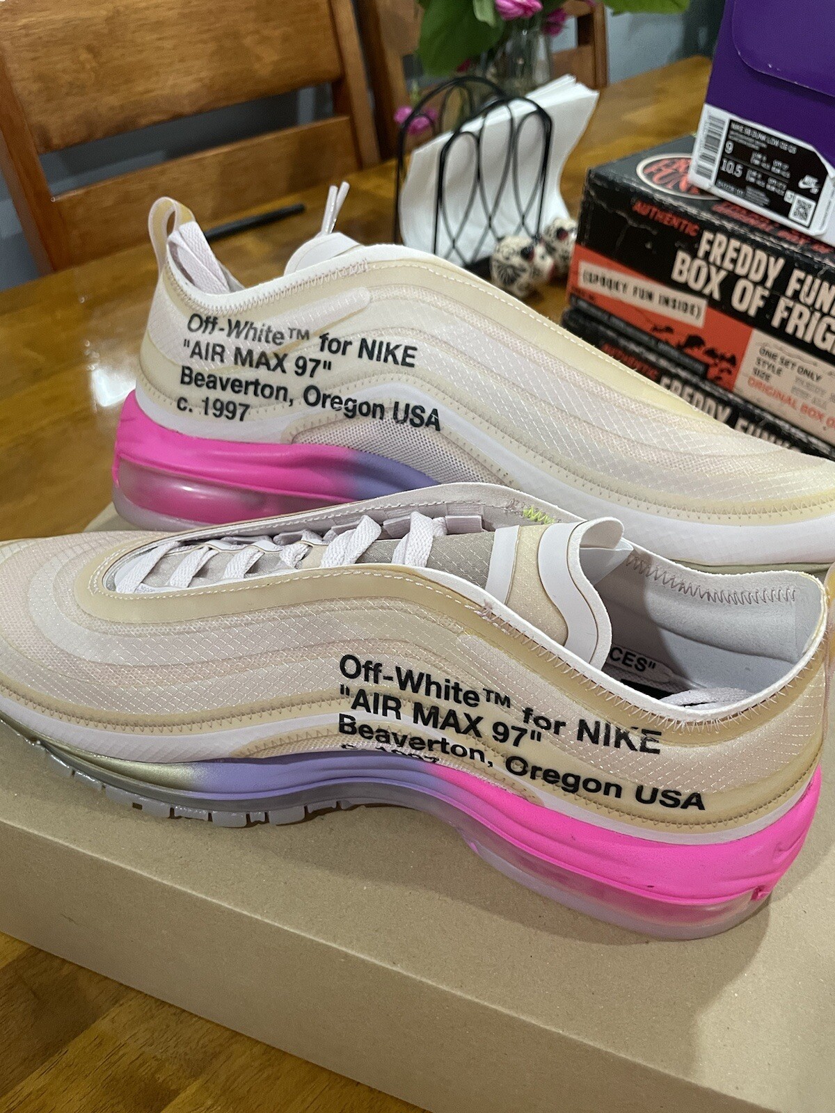 OFF WHITE X NIKE Nike Serena Williams x bianco sporco x Air Max 97 OG Queen taglia 9 5 nuove