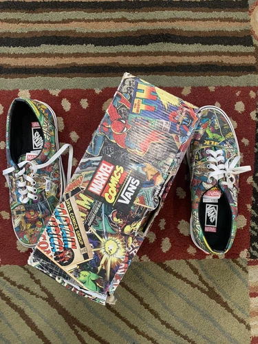Size 9.5 - Vans Era x Marvel Comics Avengers Comic Book Vintage Print