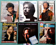 LOT OF VINTAGE ERIC CLAPTON CONCERT PROGRAM TICKET STUBS MAGAZINES ROLLING STONE