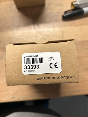 Banner Q40SP6FF400Q PHOTOELECTRIC SENSOR 33393-NEW IN BOX