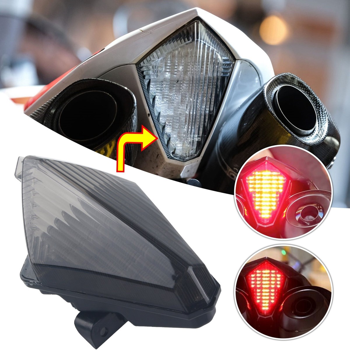 Fanale Posteriore LED Per Yamaha YZF-R1 2007-2008 - Indicatori Integrati, Impermeabile, Facile Montaggio - Foto 10