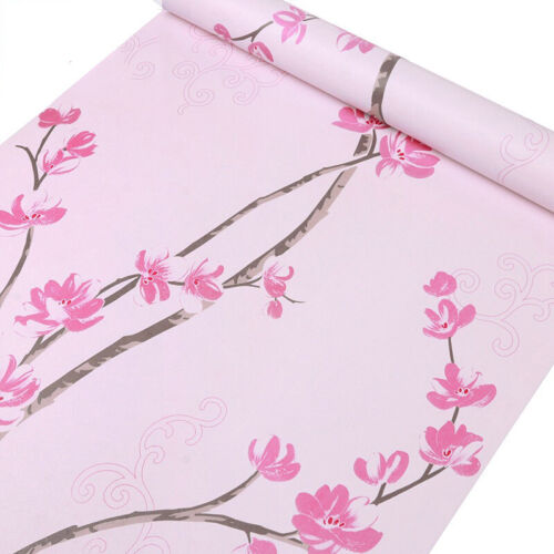 Pink Plum Blossom Peel and Stick Wallpaper Self Adhesive Home Locker Renovation - Zdjęcie 1 z 7