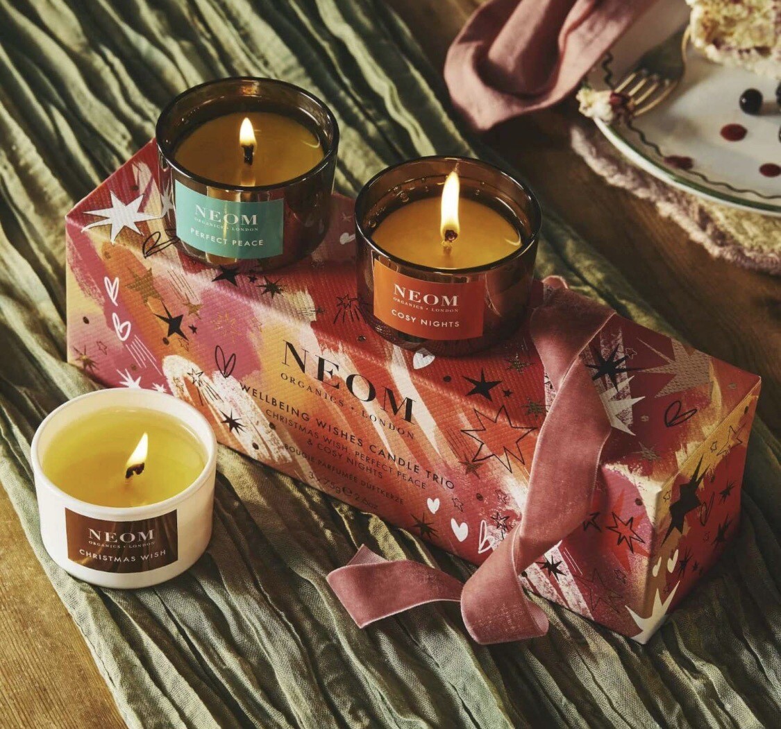 Neom+Winter+Wellbeing+Wishes+Candle+Trio+Gift+Set+75g for sale online