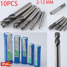 10X HSS Straight Shank 4 Flute End Mill Cutter CNC Drill Bit Tool 2-12MM