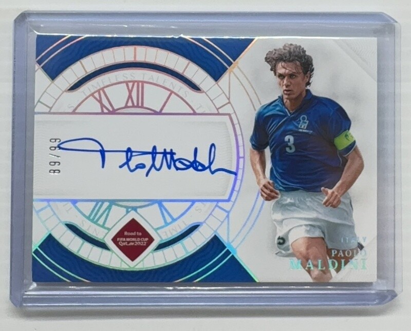 2022 National Treasures FIFA Road To Qatar Paolo Maldini Autograph Auto #89/99