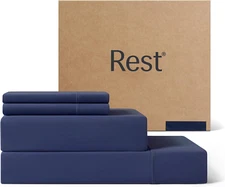 ® Evercool®+ Cooling Sheet Set, Full Size, Midnight Blue, Breathable Bed Sheets