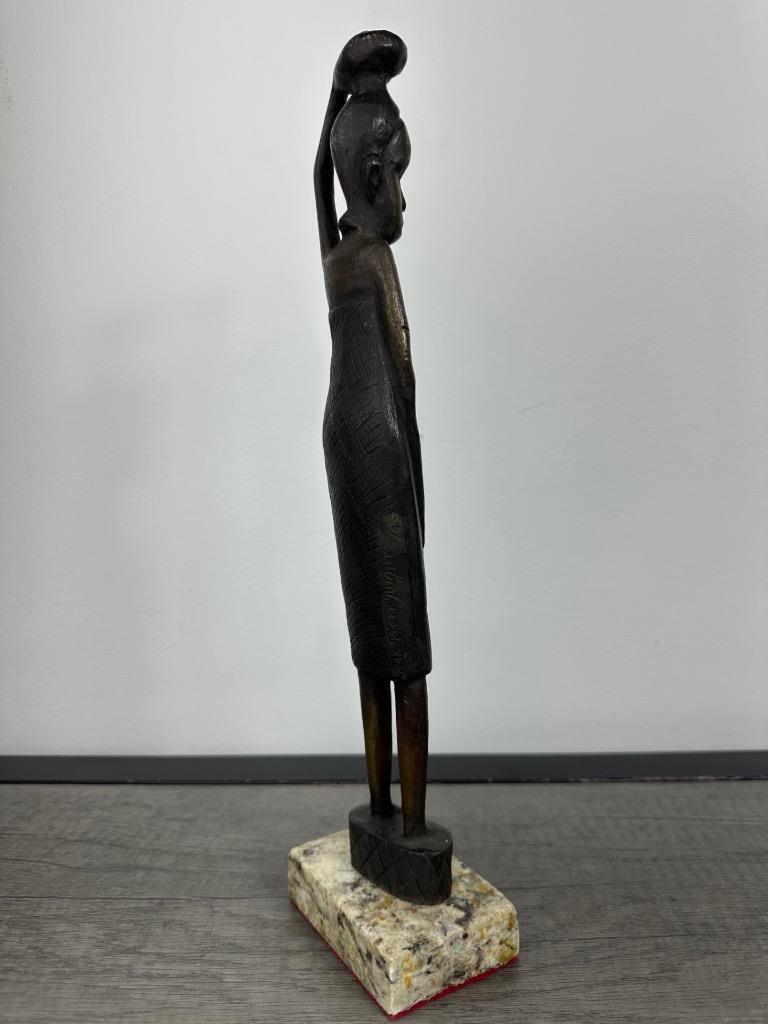 JEAN-PIERRE AUGIER BRONZE SCULPTURE " TALL LADY " SIGNED AND NUMBERED