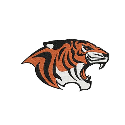 BENGAL TIGER iron-on PATCH embroidered ROARING WILD ANIMAL SOUVENIR APPLIQUE new