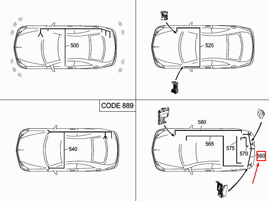 Neu MERCEDES-BENZ E Coupe C207 Kofferraumdeckel-Kabelbaum A2074401909 Original