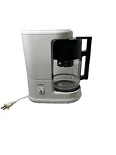 Krups Coffee Maker 12 Cup Type 226F White/ Brown- Germany- Vintage- Rare- Tested