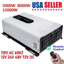 Pure Sine Wave Power Inverter 5000W-12000W DC 12V 24V 48V 72V AC 120V Off Grid