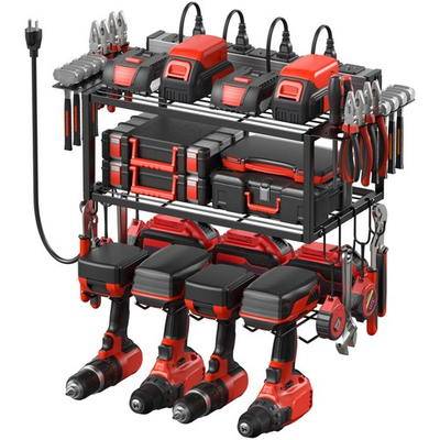 #ad #ad Tool Organizer with Charging Station 3 Layers Wall Mount Garage Tools Storag... $62.29