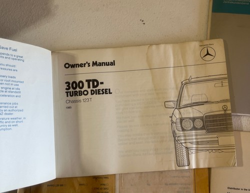 MERCEDES-BENZ W123 300TD STATION WAGON 1985 Genuine OWNER's MANUAL BOOK - Afbeelding 3 van 8