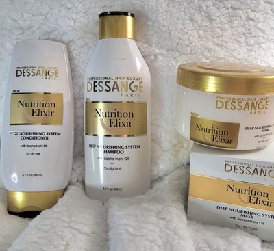 Dessange Nutrition Elixer Deep Nourishing Conditioner 6.7 Shampoo 300ml / Mask !