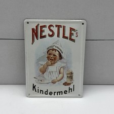 Nestlé's Kindermehl Metal Sign Advertising Vintage Small Young Child Cottage 4”
