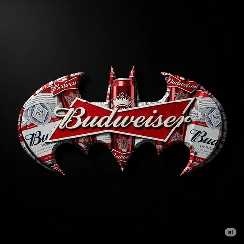 Budweiser Bud Light Beer Advertising Metal  Sign 8x12in Vintage Batman