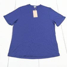 Eberjey Henry Short PJ Set Shirt Womens Medium True Navy Tencel Modal