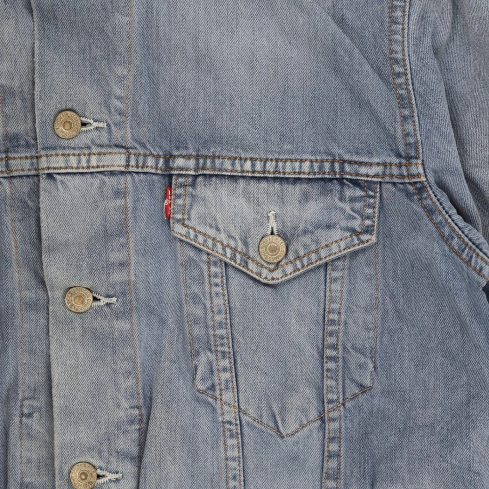 Levi Strauss & Co Levi's Trucker Blue Denim Jean Jacket XL Button 72510, photo 4 of 5