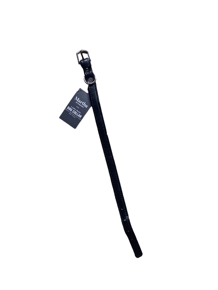 MARTHA STEWART VEGAN LEATHER DOG COLLAR COLOR BLACK SIZE 16/M - Image 4 of 4