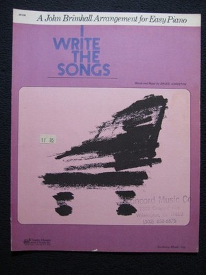 I Write the Songs (Brimhall Arrangement Easy Piano) [Sheet_Music] Bruce Johnston