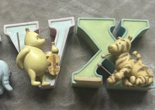 Vintage Disney Winnie the Pooh & Friends Nursery Wall Letter V  Or X