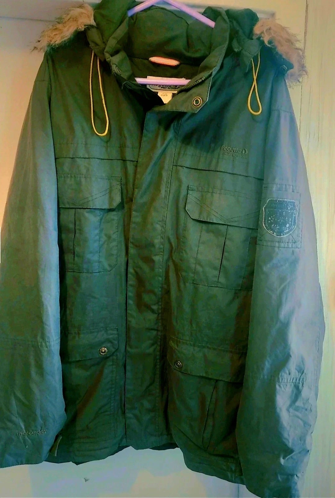 Regatta Hydrofort XL Waterproof Winter Coat – Vintage Army Green 1981 Patch 🪖
