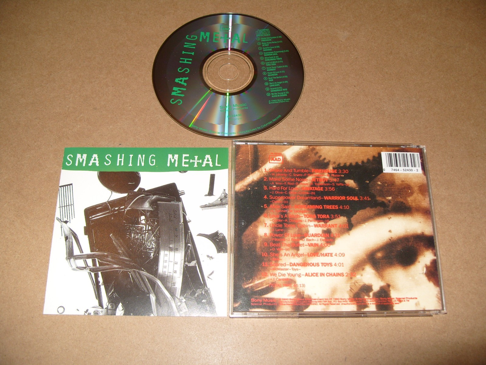 Various – Smashing Metal - 1992 - CD + INLAYS NEAR MINT CONDITION. (C22)
