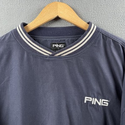 レトロ　オールド　PING GOLF ナイロンジャケット　スイングトップ　M Vintage PING Jacket Mens XL Blue Pullover Windbreaker Pockets