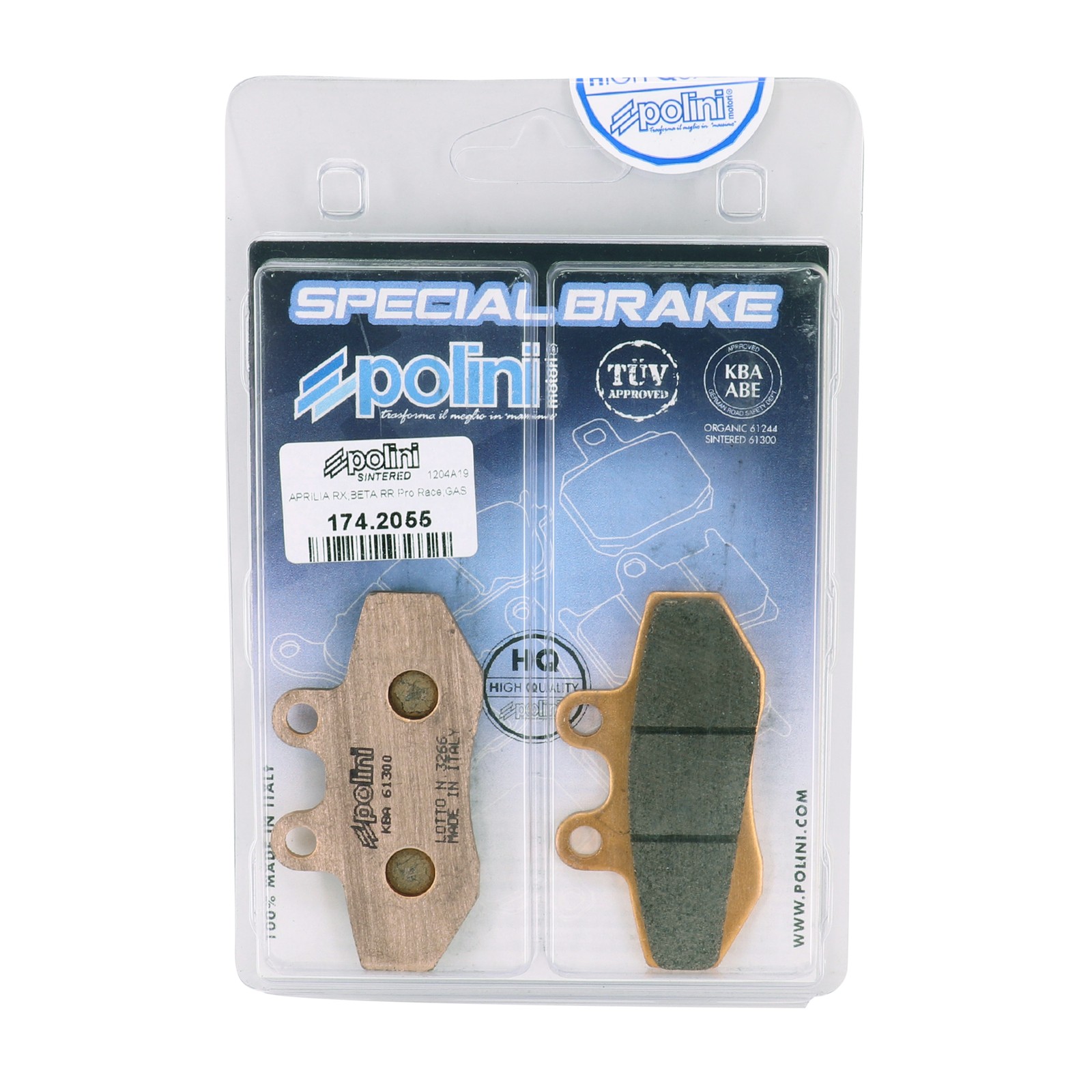 Plaquette de frein Polini haute friction pour Derbi 50 Senda DRD 2003 2004 avant