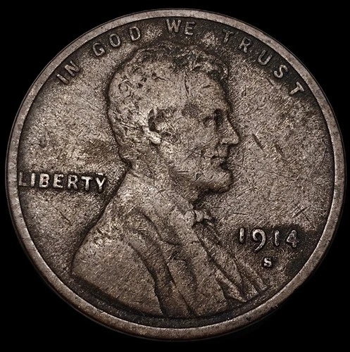 1914-S LINCOLN CENT FINE FREE USA SHIPPING