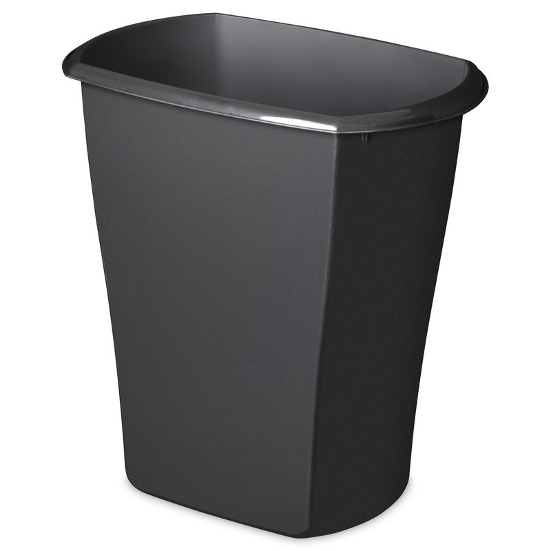 10 Gallon Plastic Trash Can Open Top Wastebasket Kitchen Garage Workspaces New