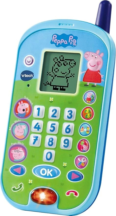 Vtech Peppas Lerntelefon – Mit den Originalstimmen aus der Peppa Pig Serie Wutz - Bild 4 von 4