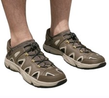 Eddie Bauer Lake Trail Water Sandals Bungee Lace Lightweight Brown Men's Size 9