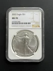 2022 $1 American Silver Eagle NGC MS70 Brown Label