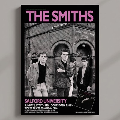 The Smiths Salford 1986 Concert Poster MULTI-PRINT or Three FRAMED Options NEW