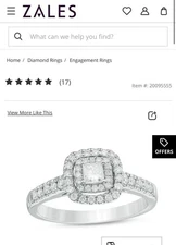 1/2 CT. T.W. Princess-Cut Diamond Double Frame Engagement Ring in 14K White Gold