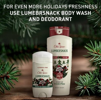 OLD SPICE WEIHNACHTEN LIMITED SET GESCHENK DEO SHAMPOO BODY WASH LUMBERSNACK US