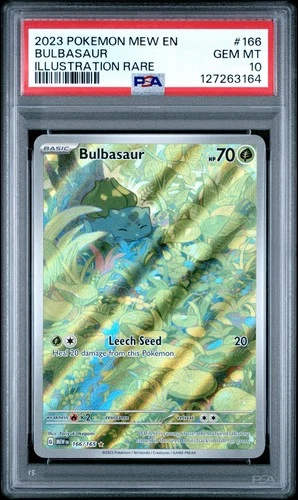 Pokémon TCG Bulbasaur Scarlet&Violet Holo Illustration Rare Card PSA 10 166/165